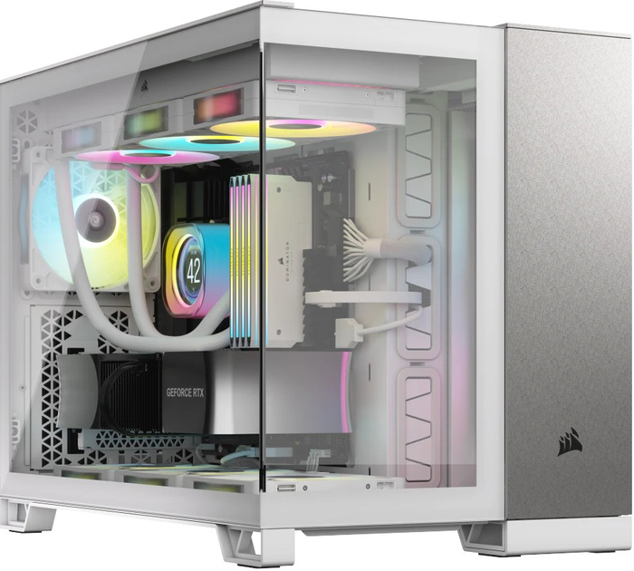 Корпус Corsair 2500X Micro ATX White/Satin Gray Aluminum (CC-9011289-WW) - зображення 5