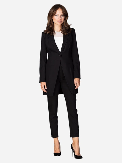 Піджак класичний жіночий Lenitif K497 L Чорний (5902194355506) - зображення 3