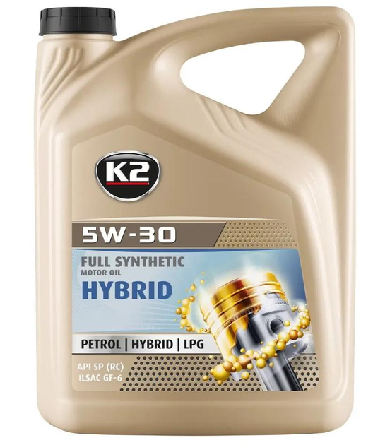 Масло моторное K2 Full Synthetic OIL Hybrid 5W-30 5 л (O1555E) – фото ...
