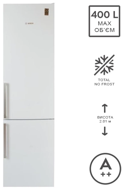 Двокамерний холодильник Bosch KGN39VW316 - зображення 2