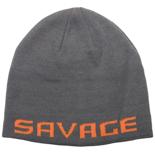 Шапка Savage Gear Logo Beanie One size к:rock grey/orange - Фото 1 Шапка Savage Gear Logo Beanie One size к:rock grey/orange - зображення 1
