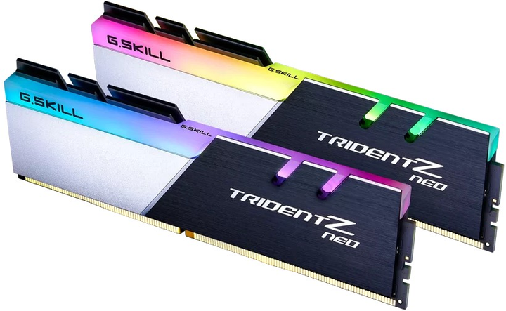 Pamięć RAM G.Skill DDR4-3000 32768MB PC4-24000 (Kit of 4x8192) Trident Z Neo RGB Black-White (F4-3000C16Q-32GTZN) - obraz 2