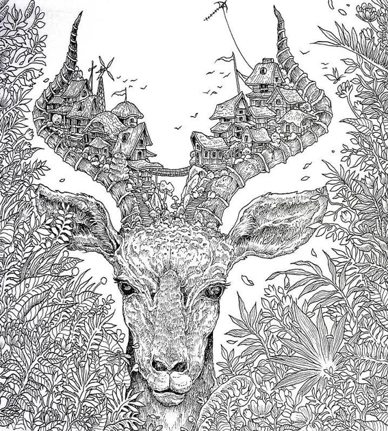 Книга Раскраска - антистресс. Керби Розанес ПАРАЛЛЕЛЬНАЯ РЕАЛЬНОСТЬ (на украинском языке) - изображение 8
