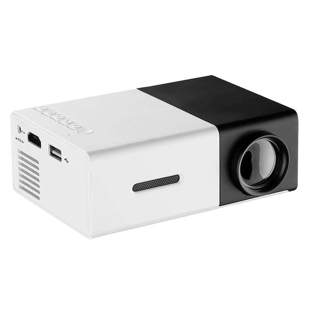 Портативний міні-проектор з динаміком YG-300 EDITION PRO LED Full HD чорно-білий - Фото 2 Портативний міні-проектор з динаміком YG-300 EDITION PRO LED Full HD чорно-білий - зображення 2