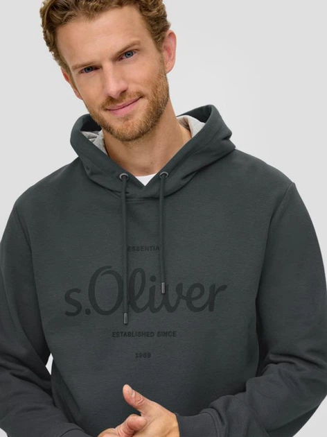 Худі чоловіче s.Oliver 10.3.11.14.140.2135751-98D1 M Сіре (4099974170990) - зображення 5