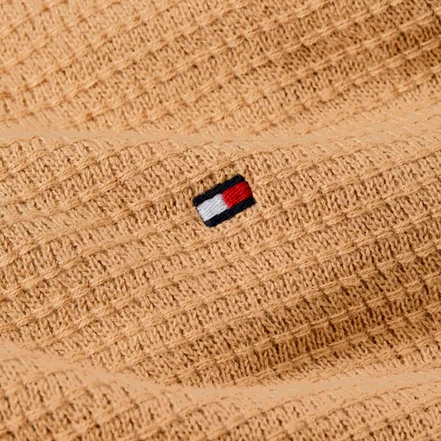 Sweter męski bawełniany Tommy Hilfiger Regular Fit MW0MW31576 M Beżowy (8720644215029) - obraz 7