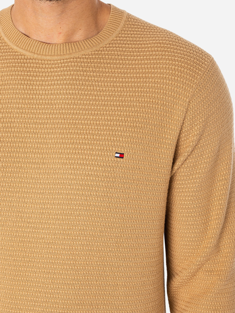Джемпер чоловічий Tommy Hilfiger Regular Fit MW0MW31576 2XL Бежевий (8720644215487) - зображення 4