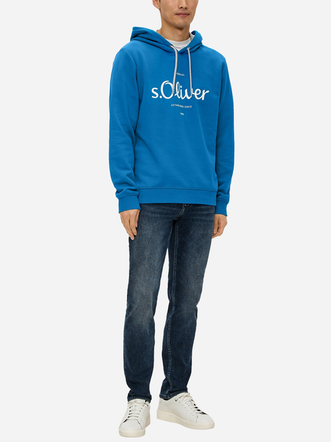Bluza męska z kapturem s.Oliver Sweatshirt langarm 10.3.11.14.140.2138654-55D1 L Granatowa (4099974735960) - obraz 3