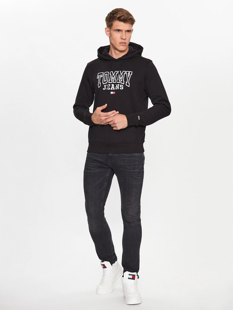 Bluza męska z kapturem Tommy Jeans DM0DM16792-BDS S Czarna (8720644517321) - obraz 3