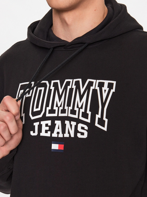 Bluza męska z kapturem Tommy Jeans DM0DM16792-BDS S Czarna (8720644517321) - obraz 4