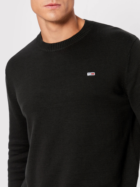 Sweter męski bawełniany Tommy Jeans DM13273-BDS M Czarny (8720116637281) - obraz 4