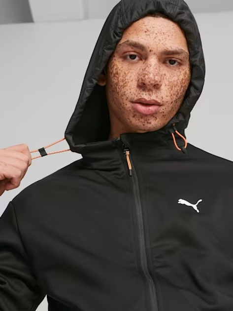 Толстовка на блискавці чоловіча Puma Open Road Full-Zip Hoodie Dk 67589701 M Чорна (4099683484937) - зображення 4