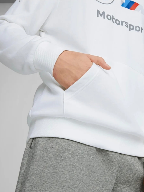 Bluza męska z kapturem Puma BMW MMS ESS FT 53814302 XS Biała (4065453005008) - obraz 5
