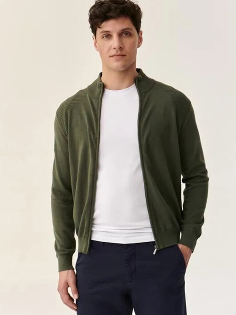 Sweter męski rozpinany na zamek Tatuum SWET T2219.356 L Khaki (5900142173783) - obraz 1