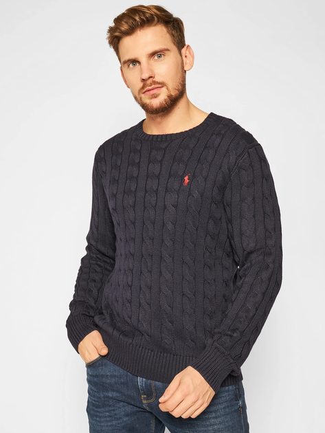 Sweter męski bawełniany Polo Ralph Lauren PRL710775885001 L Niebieski (3615739528007) - obraz 1