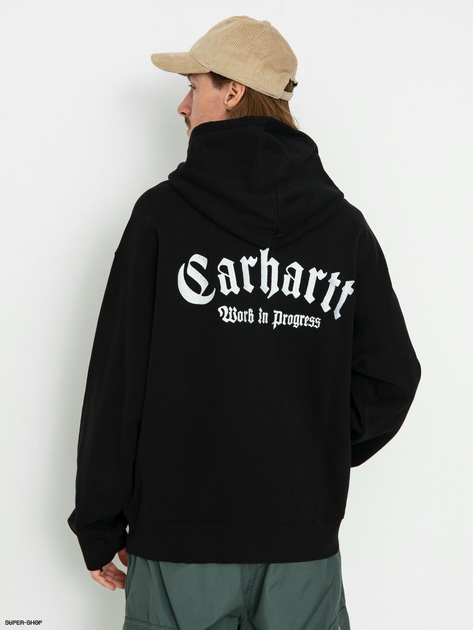 Bluza męska z kapturem oversize Carhartt WIP Hooded Onyx Script Sweat "Black" I032865-0D2XX S Czarna (4064958855903) - obraz 2