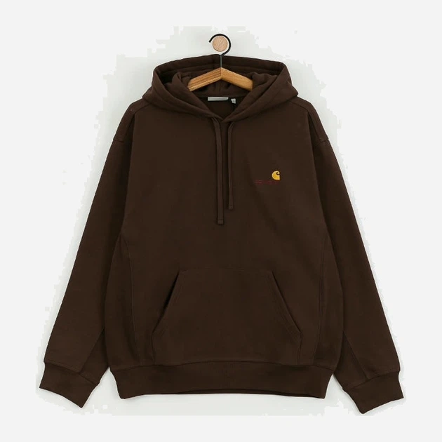 Худі чоловіче Carhartt WIP Hooded American Script Sweat "Tobacco" I028279-47XX M Коричневе (4064958754107) - зображення 5