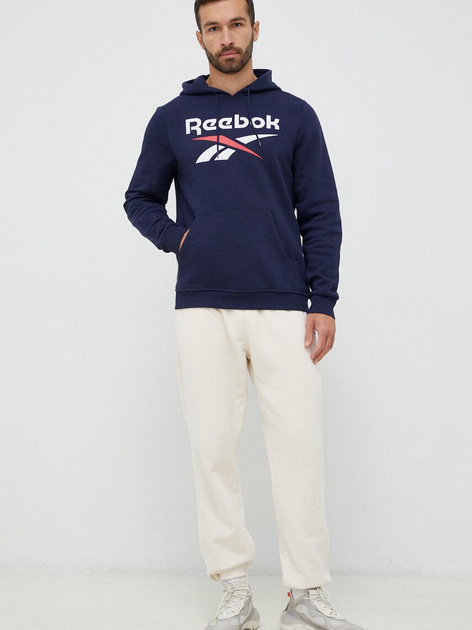 Худі чоловіче Reebok Identity Big 100050291 S Темно-синє (4066751080582) - зображення 3