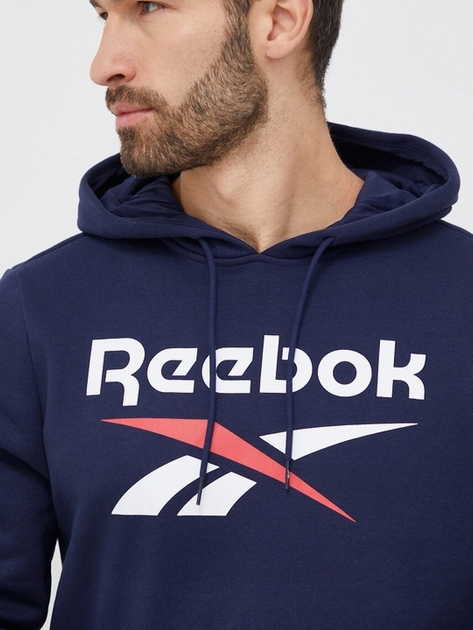Худі чоловіче Reebok Identity Big 100050291 L Темно-синє (4066751080599) - зображення 4