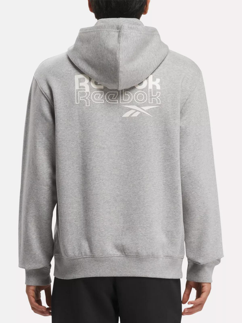 Bluza męska z kapturem kangurka Reebok Ri Brand Proud Hoodi 100076386 S Szara (1200143336670) - obraz 2