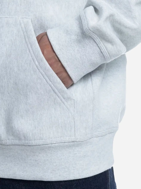 Bluza męska z kapturem kangurka Carhartt WIP Hooded American Script I028279-482XX L Szara (4064958113607) - obraz 4