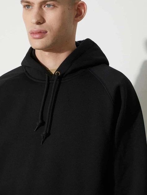 Bluza męska z kapturem kangurka Carhartt WIP Chase Sweat I033661-00FXX S Czarna (4064958858843) - obraz 3