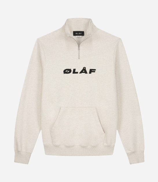 Толстовка чоловіча Olaf Italic Zip Mock M990202 XL Екрю (8720104721473) - зображення 5