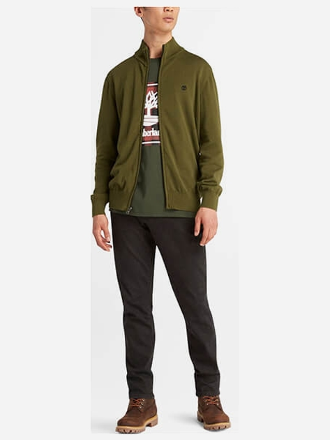 Bluza męska rozpinana streetwear Timberland TB0A2BMZ XL Oliwkowa (196246841818) - obraz 3
