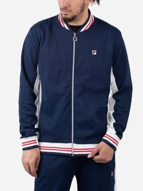 Bluza męska rozpinana streetwear z kołnierzykiem Fila FAM0217-53068 M Niebieska (4064556275943) - obraz 3