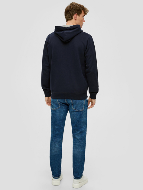 Bluza męska rozpinana streetwear z kapturem s.Oliver 10.3.11.14.141.2142043-5978 M Granatowa (4099975023776) - obraz 4