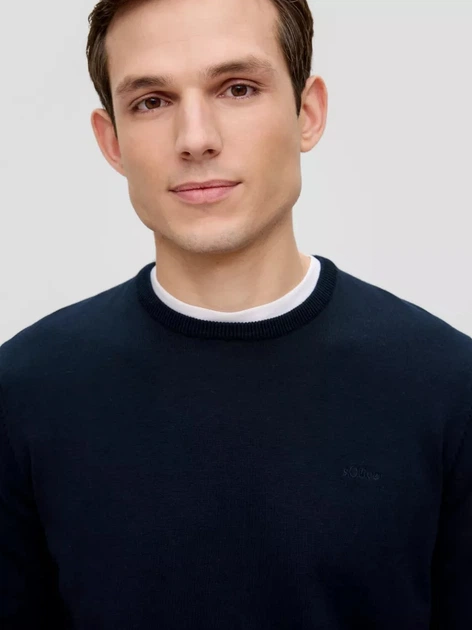 Sweter męski bawełniany s.Oliver 10.3.11.17.170.2143173-5978 M Ciemnogranatowy (4099974990697) - obraz 5