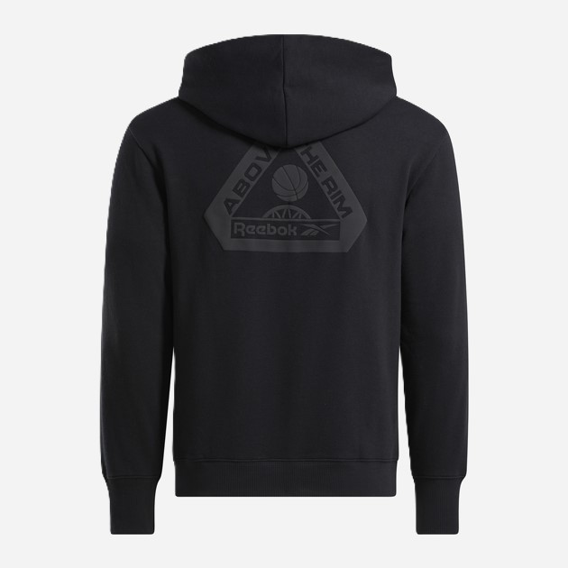 Bluza z kapturem męska Reebok Atr Hoopwear Hoodie 100075817 XL Czarna (1200143304693) - obraz 8