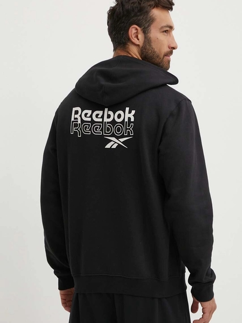 Bluza z kapturem męska Reebok Ri Brand Proud Hoodie 100076385 2XL Czarna (1200143336649) - obraz 2