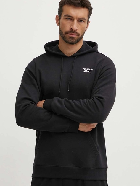 Худі утеплене чоловіче Reebok Identity Small Logo Fleece Hoodie 100202869 S Чорне (1200143505595) - зображення 1