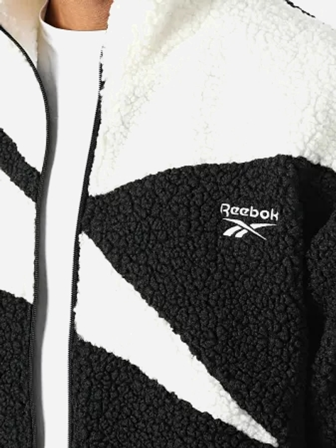 Толстовка Шерпа на блискавці чоловіча Reebok Cl F Vector Hi Pile Fleece 100206109 2XS Чорна (1200143860953) - зображення 6
