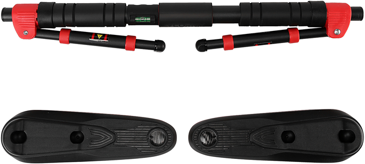 Турнік розсувний Cornix Elite 65-90 см Black/Red (XR-0289) - зображення 3