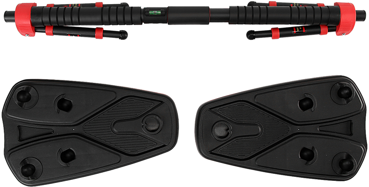 Турнік розсувний Cornix Elite+ 100-140 см Black/Red (XR-0295) - зображення 4