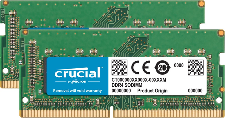 Pamięć RAM Crucial SO-DIMM DDR4-2666 32768MB PC4-21300 (Kit of 2x16384) for Mac (CT2K16G4S266M) - obraz 1