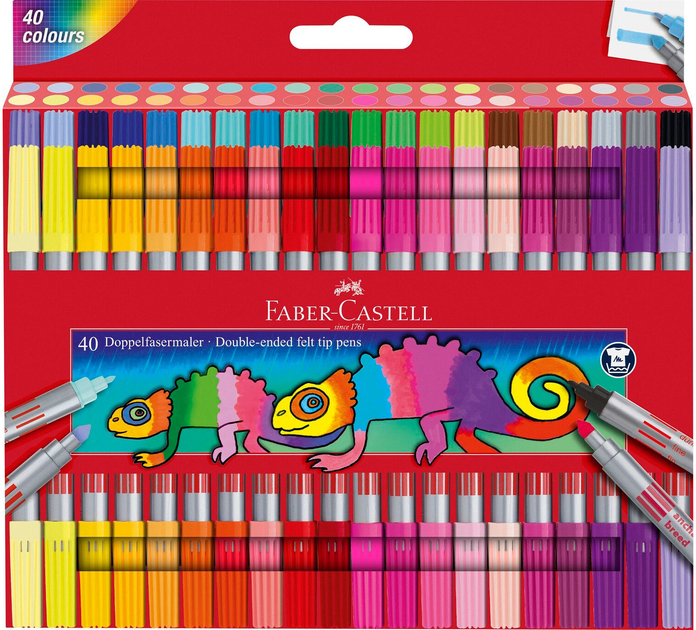 Zestaw flamastrów Faber-Castell dwustronnych 40 szt (4005401511403) - obraz 1