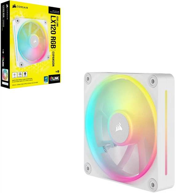 Chłodzenie Corsair iCUE LINK LX120 RGB White (CO-9051029-WW) - obraz 5