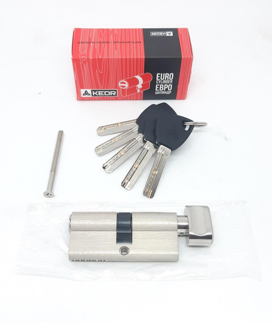Серцевина KEDR BRASS/BRASS KEY M110 ZCN (T55/55) кл/вор нікель (з латунним ключем) //BB-ET110SN - зображення 1