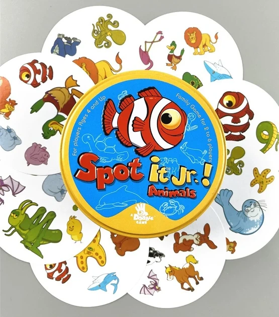 Настільна гра Dobble Spot It Jr. Animals / Доббль Тваринки + правила українською! - изображение 5