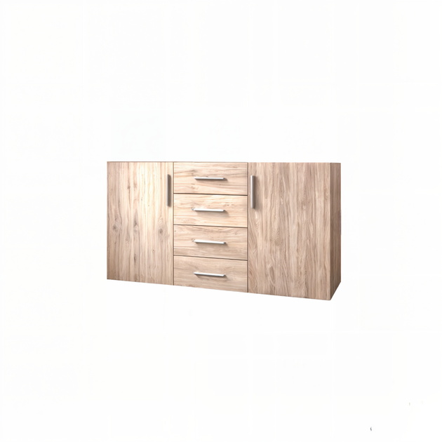 Комод с дверцами Tobi Sho Keelin ST-0004 на 4 ящика для гостиной, 1500х820х520 мм Сонома - Фото 3 Комод с дверцами Tobi Sho Keelin ST-0004 на 4 ящика для гостиной, 1500х820х520 мм Сонома - изображение 3