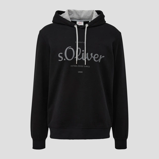 Bluza męska z kapturem s.Oliver 10.3.11.14.140.2132732-99D1 2XL Czarna (4099973339022) - obraz 6