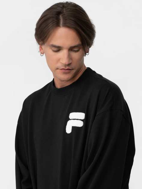 Bluza bez kaptura męska Fila FAM0137-80001 S Czarna (4064556358226) - obraz 5