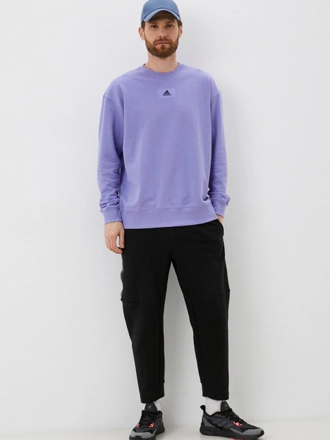 Bluza bez kaptura męska Adidas M Fv Swt HE4347 XL Jasnofioletowa (4065424092013) - obraz 3
