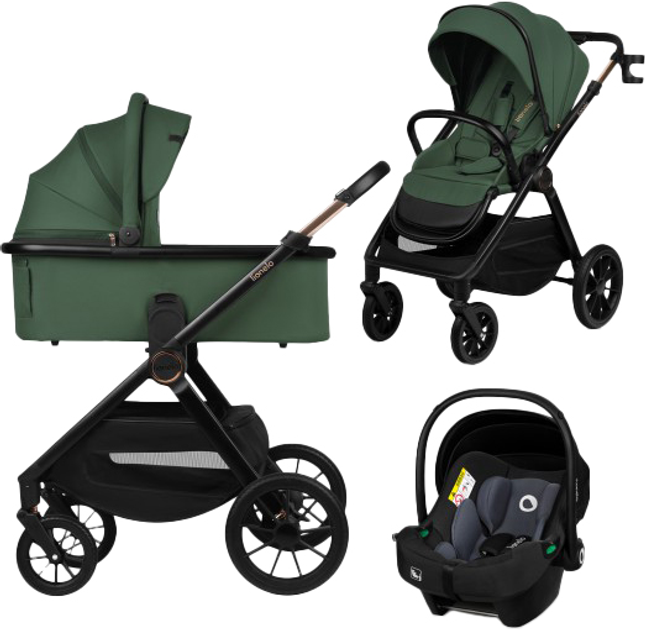 Универсальная коляска 3 в 1 Lionelo Layla Green Forest (LO-LAYLA 3IN1 GREEN FOREST) - изображение 1