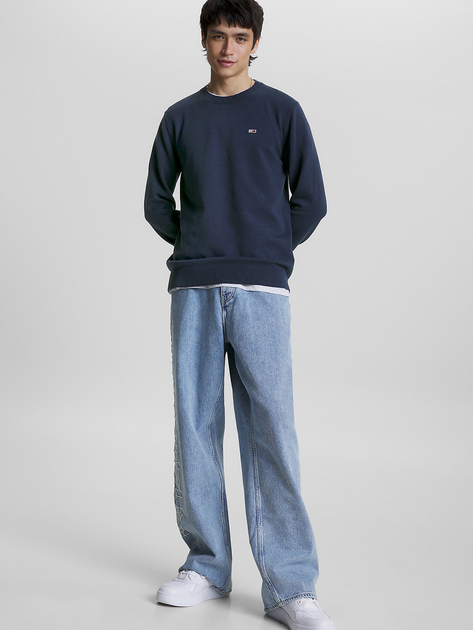 Sweter męski luźny Tommy Jeans DM0DM13273-C87 L Granatowy (8720116626407) - obraz 3