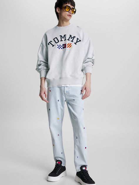 Bluza bez kaptura męska Tommy Jeans DM0DM16816-PJ4 M Szara (8720644537459) - obraz 3