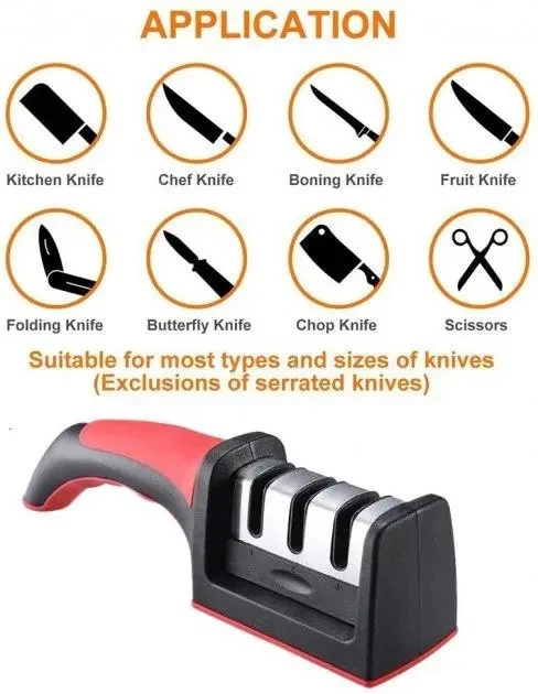Точилка для ножей точило Tungsten Home Kitchen Черный для ножа (SN9QI12427) - изображение 6